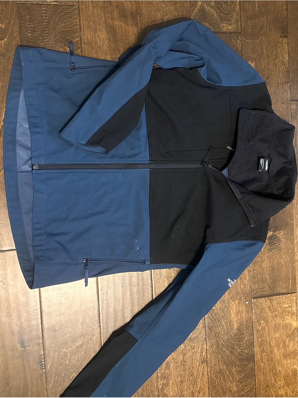 The North Face Blue and Black Softshell Performance Jacket